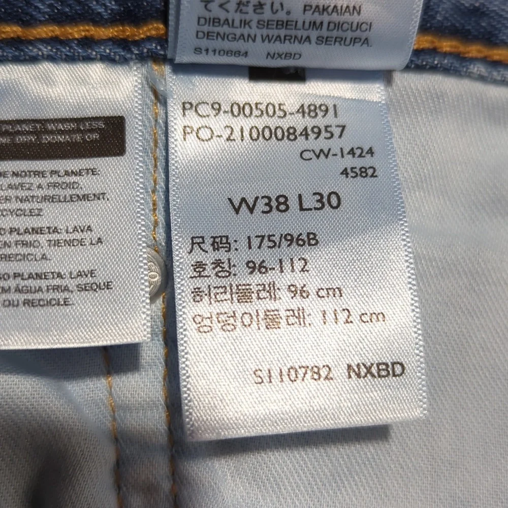Levi's 505 Straight Leg Medium‎ Wash Mens Jeans Size 38